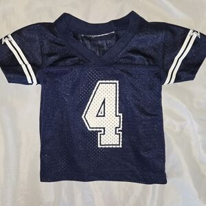 Dallas Cowboys #4 Dak Prescott NFL Kids Navy And White Authentic Jersey
